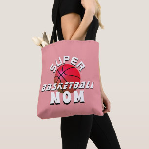 Super Basketball Ball Mum Sporty Mother Pink Tote Bag