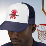 Super Basketball Dad Sporty Father Trucker Hat<br><div class="desc">Super Basketball Dad Sporty Father Father`s Day Hat. The design has modern typography with a basketball. Great gift for an active sporty dad who loves basketball.</div>
