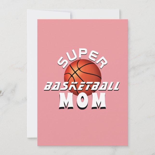 Super Basketball Mum Sporty Mother Mother`s Day Announcement (Front)