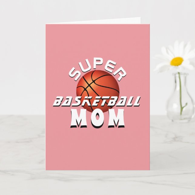 Super Basketball Mum Sporty Mother Mother`s Day Card (Small Plant)