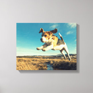 Super Beagle Dog - Premium Wrapped Canvas