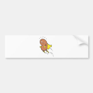 super bean cartoon character bumper sticker