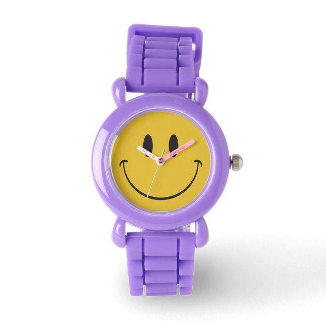 Super big smile - don't worry be happy emoji watch (Front)
