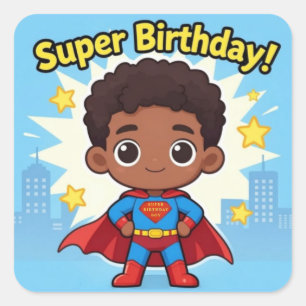 Super Birthday Square Sticker