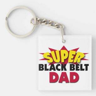 Super Black Belt Dad Key Ring