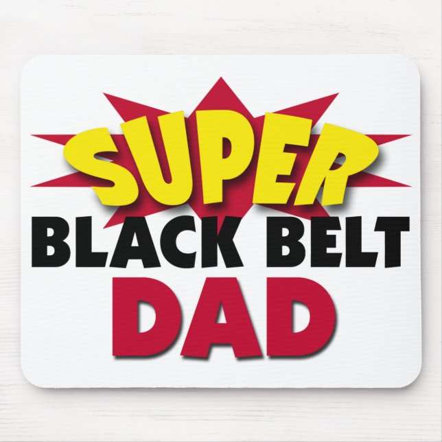 Super Black Belt Dad Mouse Mat (Front)