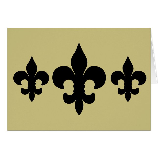 Super Black Fleur de lis (Front Horizontal)