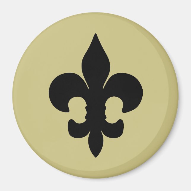 Super Black Fleur de lis Magnet (Front)
