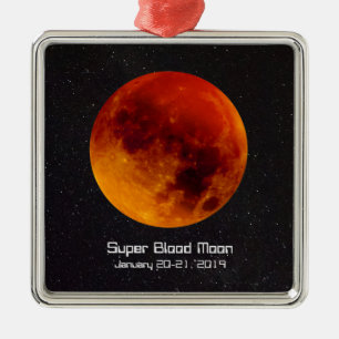Super Blood Moon Eclipse 2019 Metal Tree Decoration