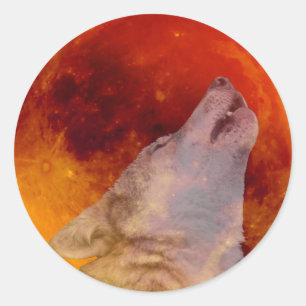 Super Blood Wolf Moon 2019 Classic Round Sticker