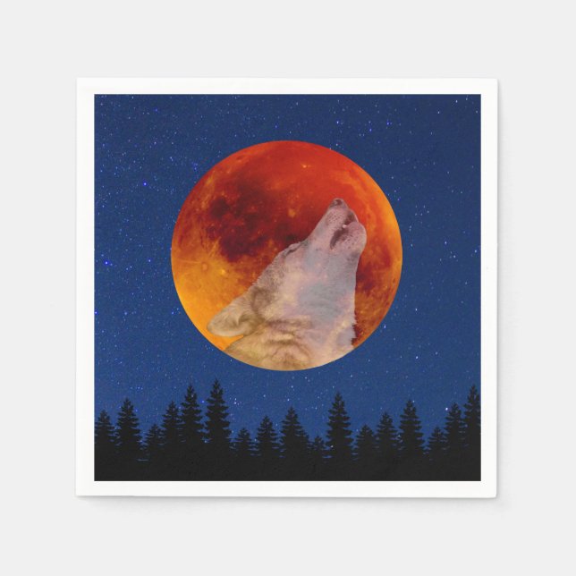 Super Blood Wolf Moon 2019 Napkin (Front)