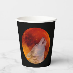 Super Blood Wolf Moon Paper Cups