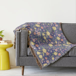 Super bloom soft throw blanket romantic floral
