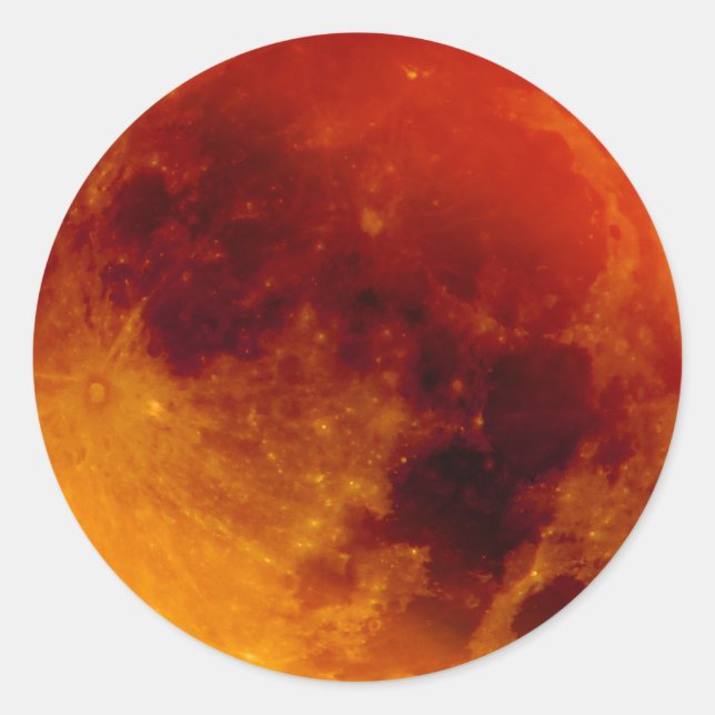 Super Blue Blood Moon Classic Round Sticker (Front)