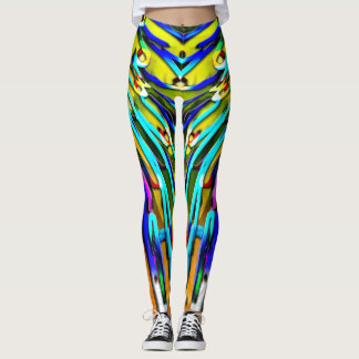 Super bold colours and dramatic pattern leggings
