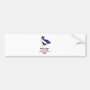 super Border Collie black Bumper Sticker