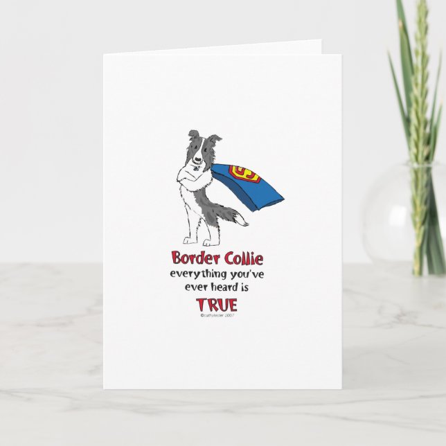 Super Border Collie blue merle Card (Front)