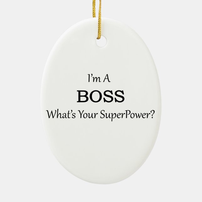 Super Boss Ceramic Tree Decoration (Back)