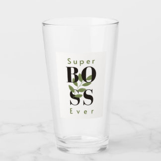 Super Boss Ever Glass Cup gift for boss