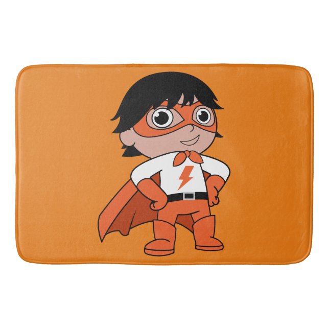 Super Boy Action Hero Bath Mat (Front)