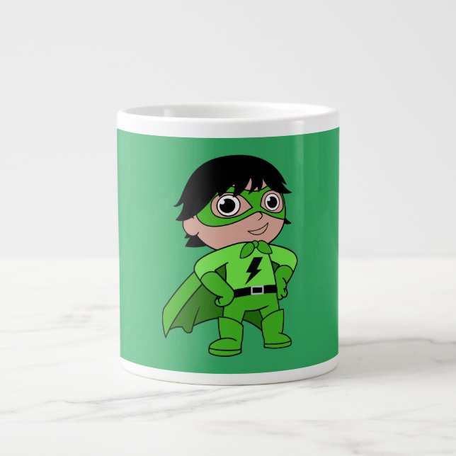 Super Boy Action Hero Large Coffee Mug (Front)