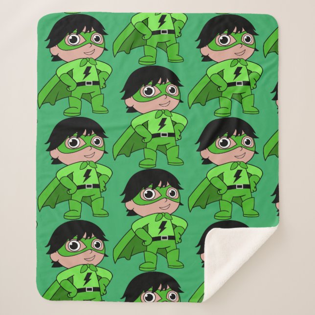 Super Boy Action Hero Sherpa Blanket (Front)