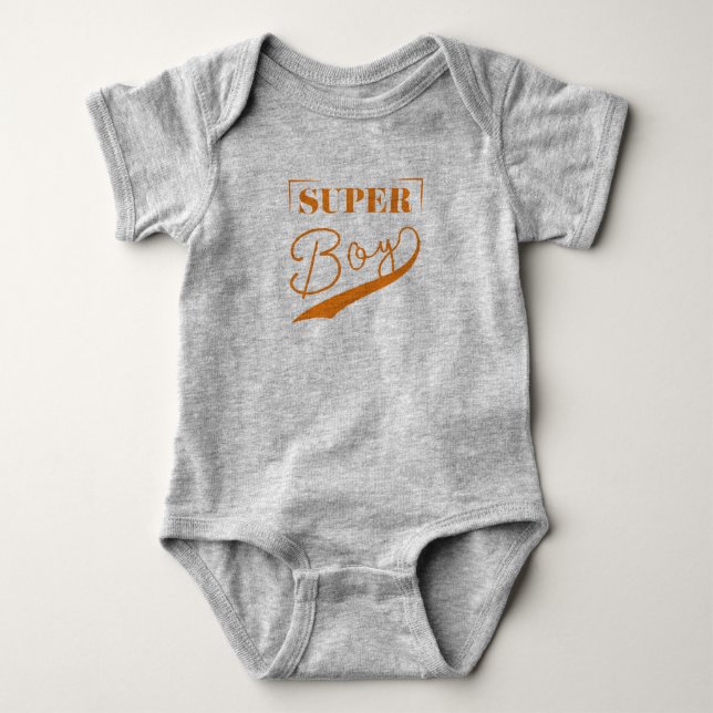 Super Boy Baby Bodysuit (Front)