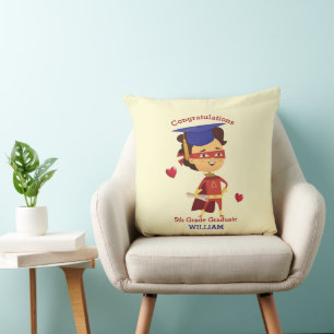 Super Boy Congrats 5th grade Cushion