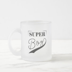 Super Boy Frosted Glass Coffee Mug