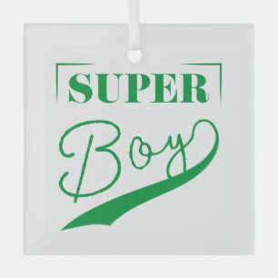 Super Boy Glass Tree Decoration