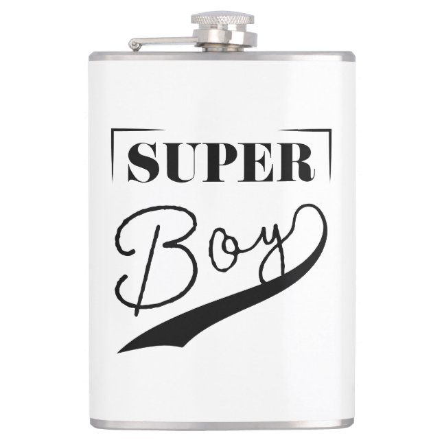 Super Boy Hip Flask (Front)