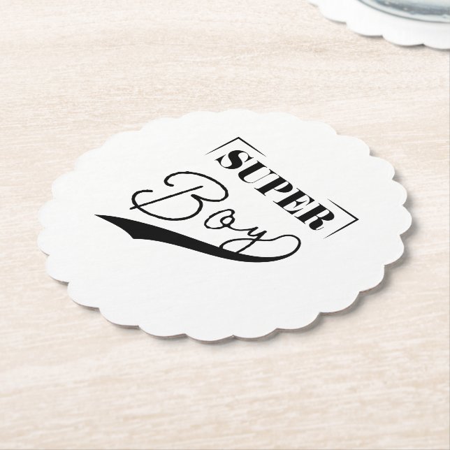 Super Boy Paper Coaster (Angled)