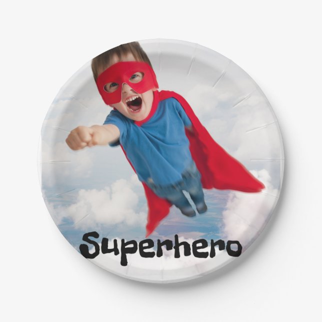 Super Boy Paper Plate (Front)
