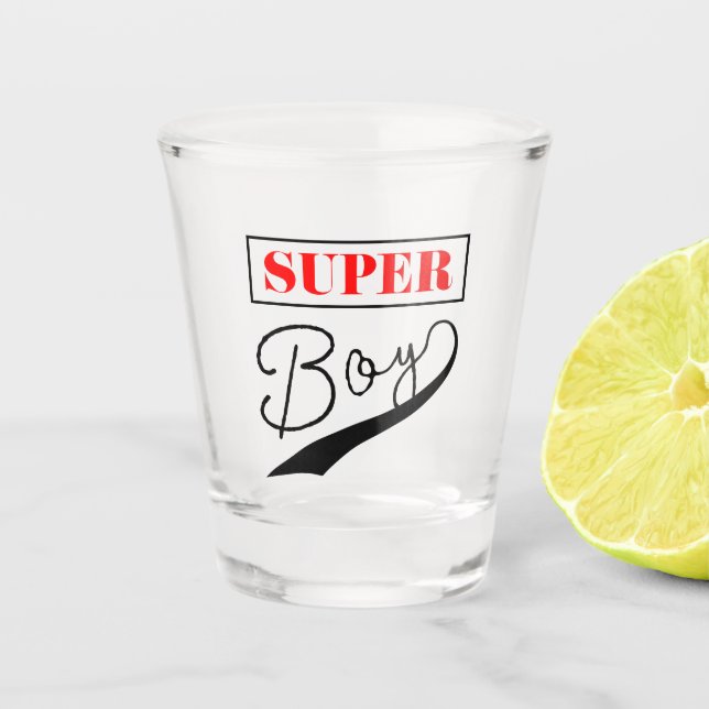 Super Boy  Shot Glass (Front)
