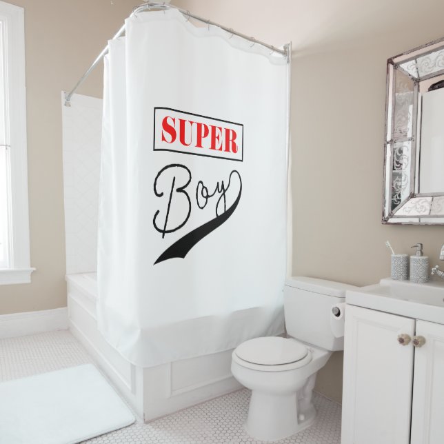 Super Boy  Shower Curtain (In Situ)