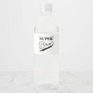 Super Boy Water Bottle Label