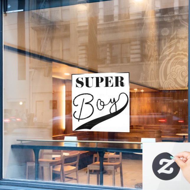 Super Boy Window Cling (Cafe Window)