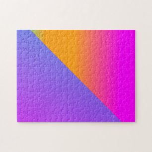 Super Bright Two Tone Geometrical Triangle Jigsaw Puzzle