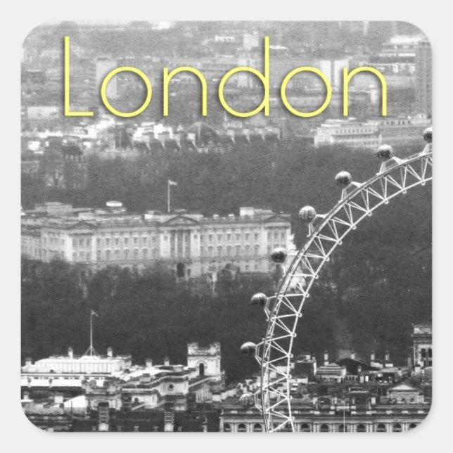 Super! Buckingham Palace London Square Sticker (Front)