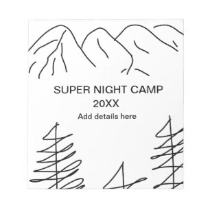 Super camp summer winter add name year travel vacc notepad