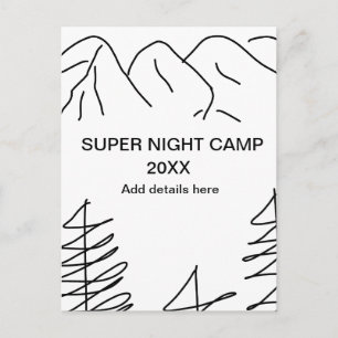 Super camp summer winter add name year travel vacc postcard