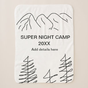 Super camp summer winter add name year travel vacc sherpa blanket