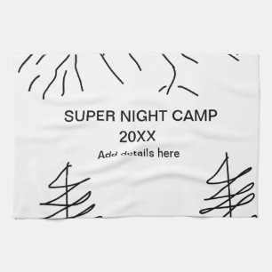 Super camp summer winter add name year travel vacc tea towel