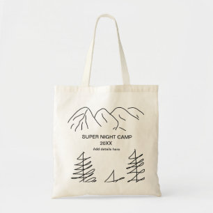 Super camp summer winter add name year travel vacc tote bag