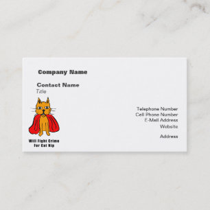 Super Cat Fight Crime For Catnip ( add your name ) Business Card