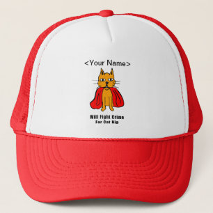 Super Cat Fight Crime For Catnip ( add your name ) Trucker Hat