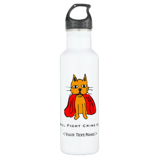 Super Cat Fight Crime For <Your Text/Name> 710 Ml Water Bottle