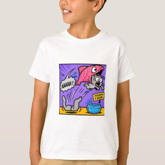 Super Cat & Fish Funny Kids T-Shirt