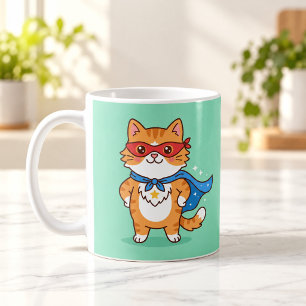 Super Cat Hero Cute Cartoon Mug