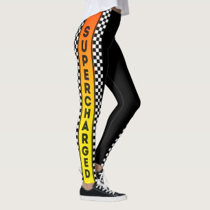Super Charged Racing Decor on Leggings